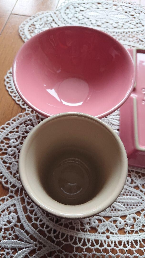 Le Creuset Condiment Cup Plate Rose Quartz Maison de Paris color berry Unused