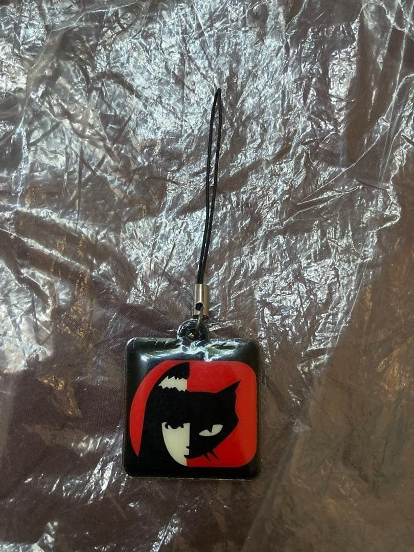 EMILY THE STRANGE Character Strap Charm Black Red Used