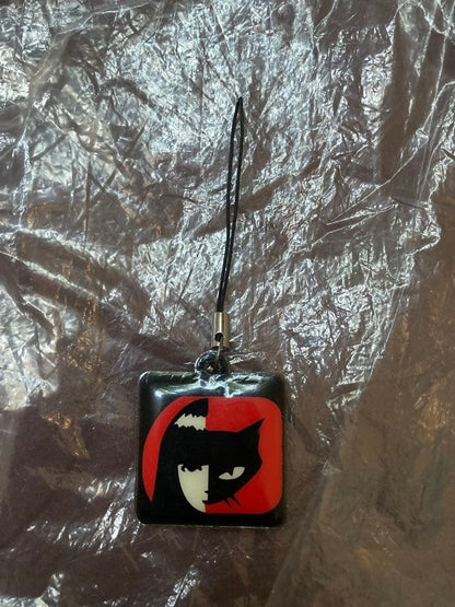EMILY THE STRANGE Character Strap Charm Black Red Used
