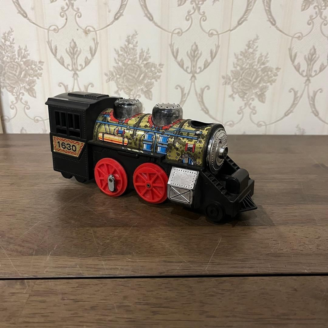 【Antique】Showa Retro Wind-Up SL Puff-Puff Train Locomotive Toy