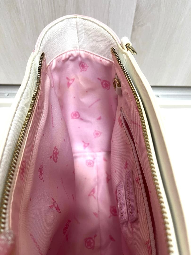 Samantha Vega Cardcaptor Sakura Collaboration Frill 2Way Bag White Pink Leather