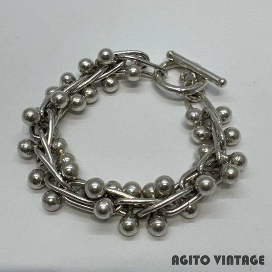 UNKNOWN Mexican Jewelry 925 Silver DNA Bracelet 20cm (7.87 in) Used NE51-0