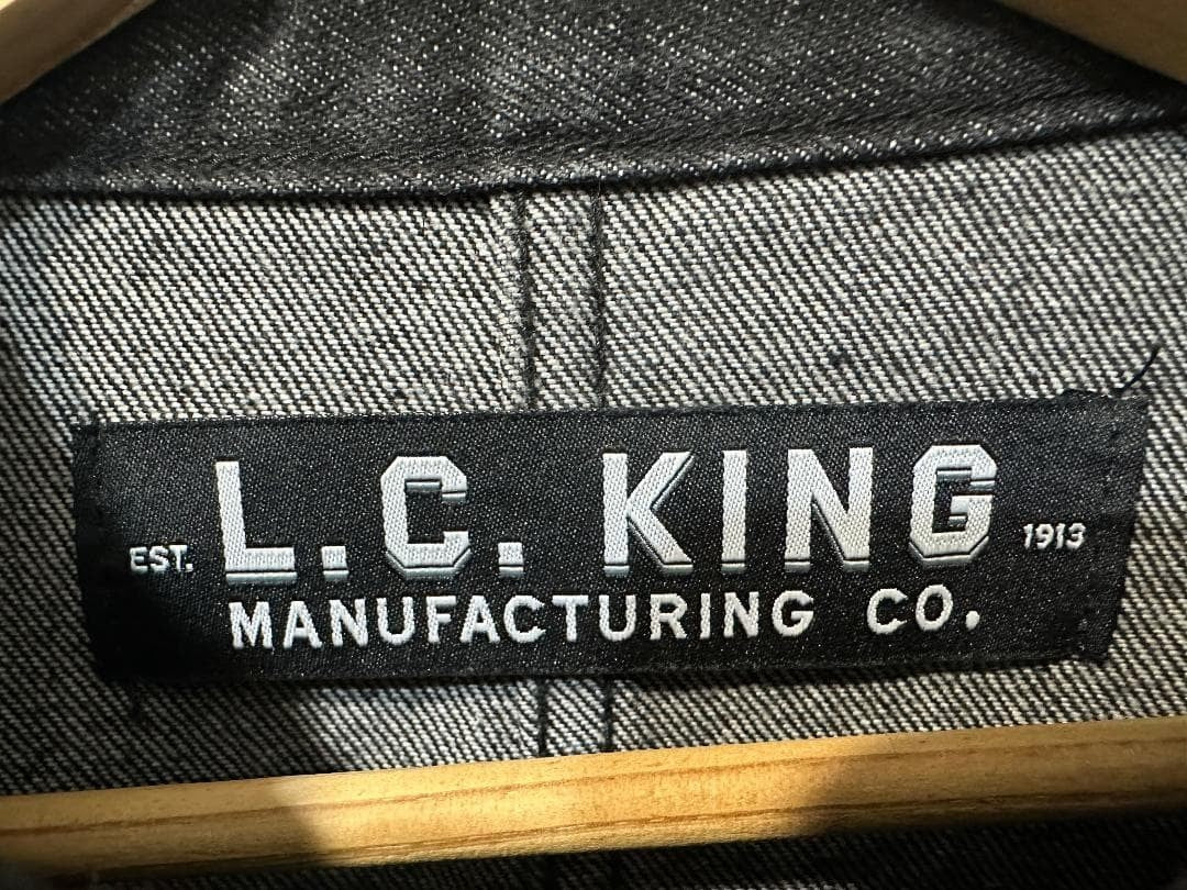 LC King Pointer Black Denim Chore Coat Charcoal Used JAPAN