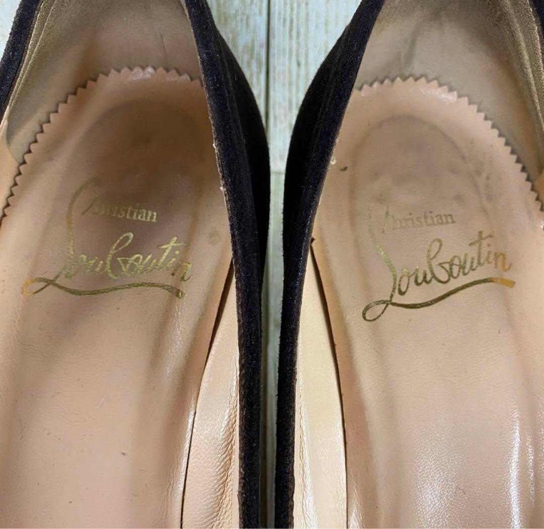 Christian Louboutin Pumps Heel Brown Suede Size 36.5 US About6.5 For Women