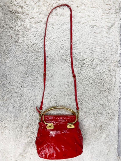 Miu Miu 2way Handbag Shoulder Bag Red Patent Leather 186 Archive Y2K Authentic
