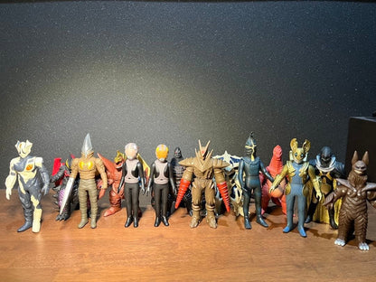 Bandai Ultra Kaiju 500 Series Sofubi Set 14 Figures Lot Authentic Rare