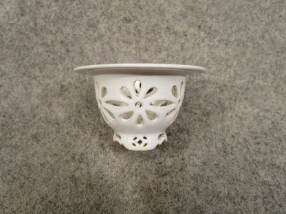Sukashi Pot Tenzan Craft White Small Rare Unused