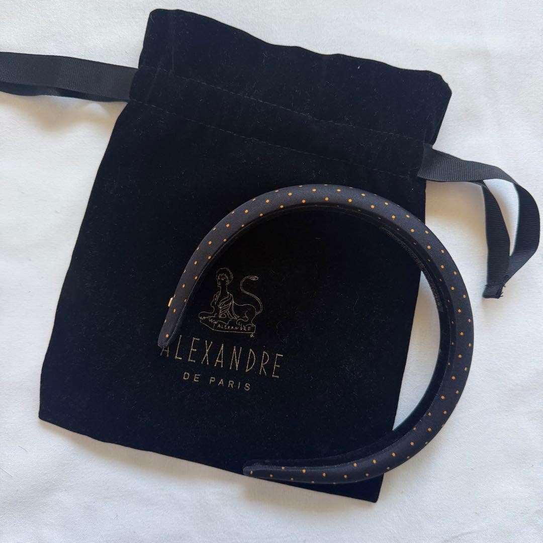 Alexandre de Paris Hairband Drawstring Pouch Rare Vintage Lightweight US