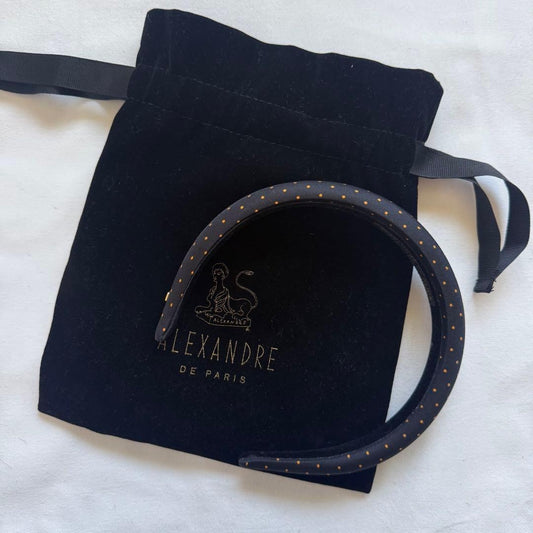 Alexandre de Paris Hairband Drawstring Pouch Rare Vintage Lightweight US