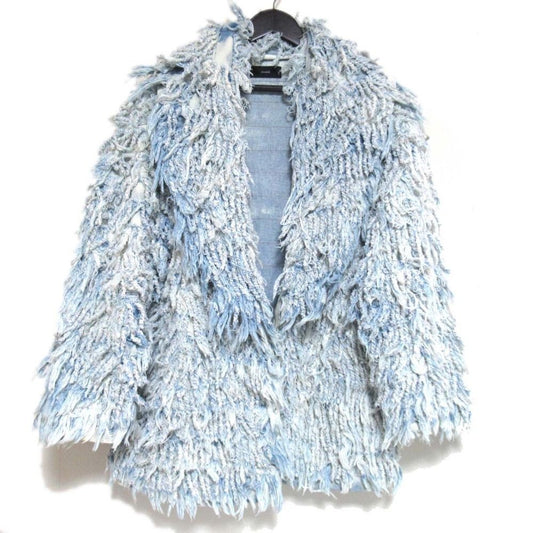 ALANUI 2010s VTG 1B Fringe Denim Jacket Light Blue S/M LWEA011R20103066