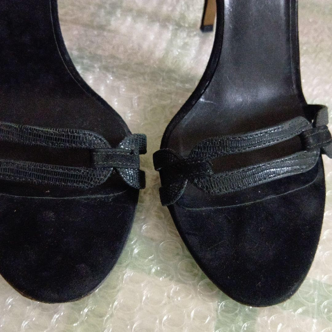 Rare Fendi Black Ankle Strap High Heel Sandals Size 38 (US 7.5-8)