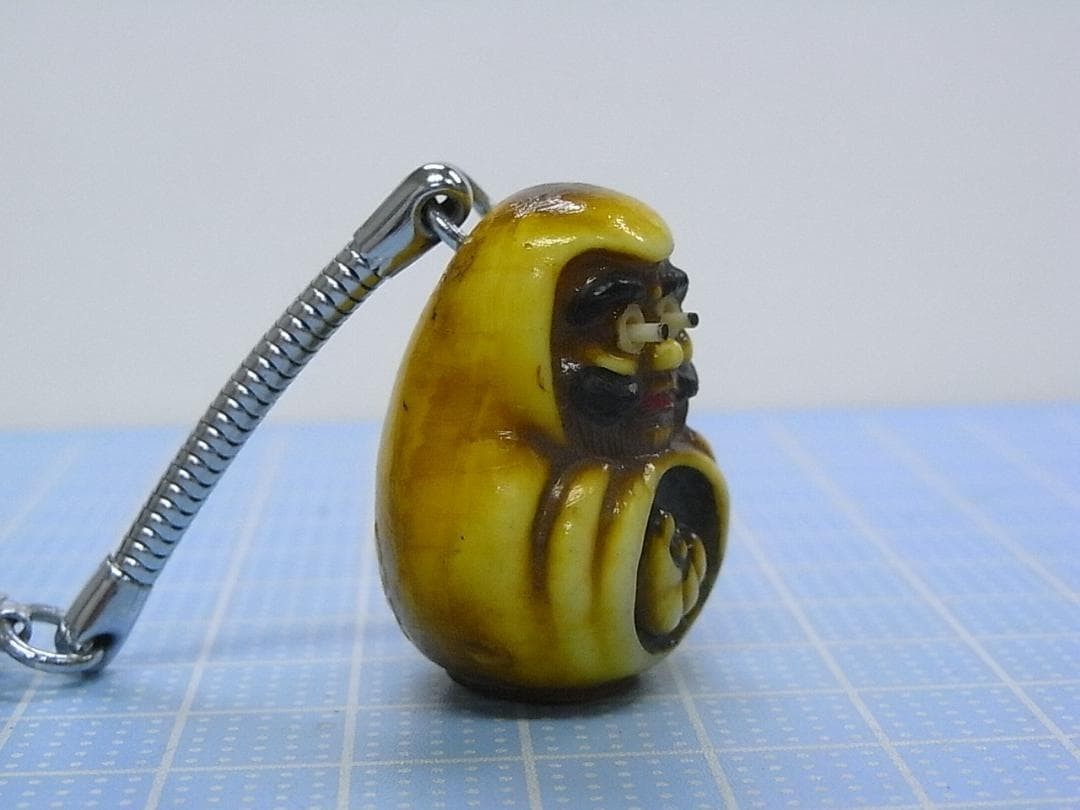 Showa Retro Bulging-Eyed Daruma Keychain