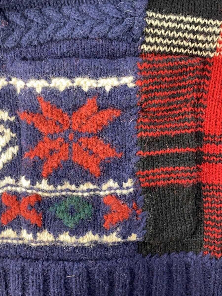 Polo Ralph Lauren Iconic Patchwork Cardigan Shawl Collar Aztec Size M Used