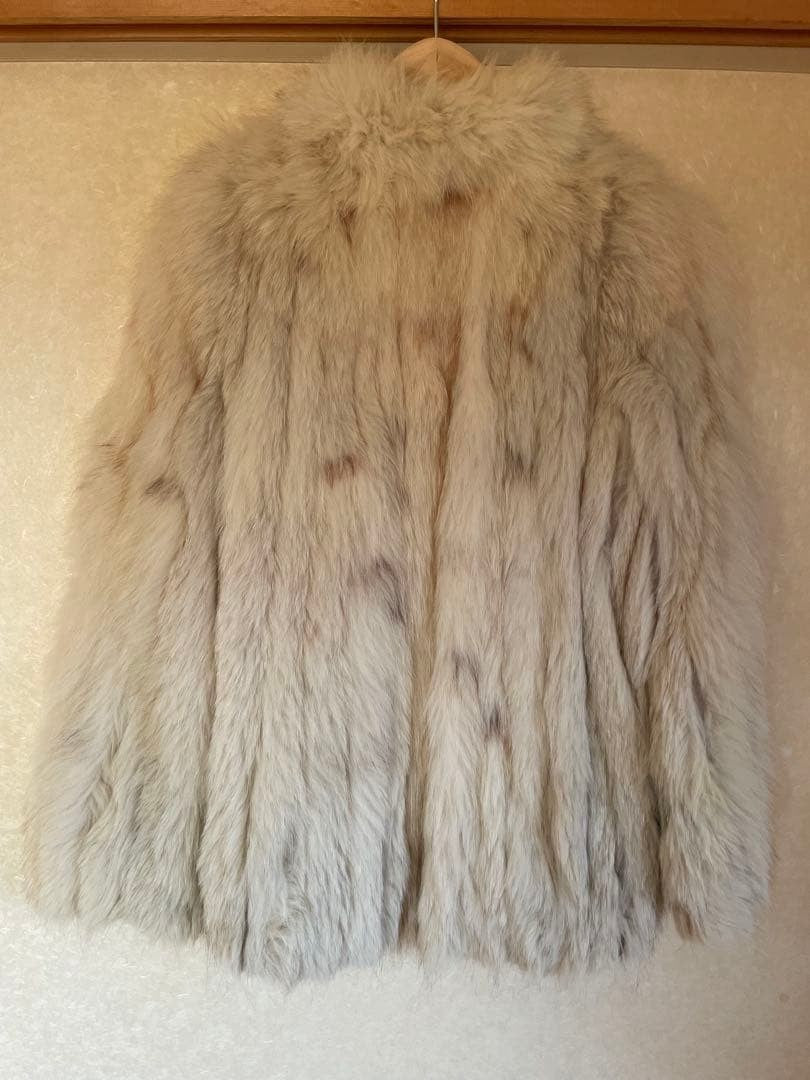 SAFURON Fur Jacket Width 46cm Vintage Brown Hook Coat Remake Material Rare