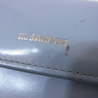 JIL SANDER Wallet Logo Compact Tri-fold Mini Light Blue Used LIFE-0