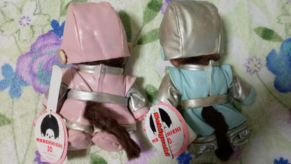 Rare Monchhichi 30th Anniversary Space Suit Boy Girl Set Sekiguchi Deterioration