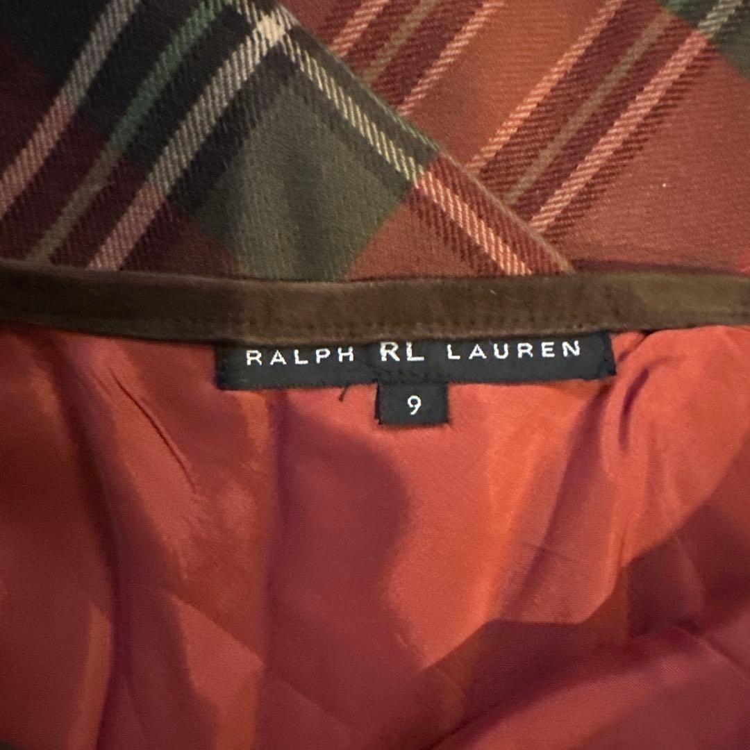 Rare Ralph Lauren Plaid Flare Skirt Size 9 Red Green Classic Retro Style