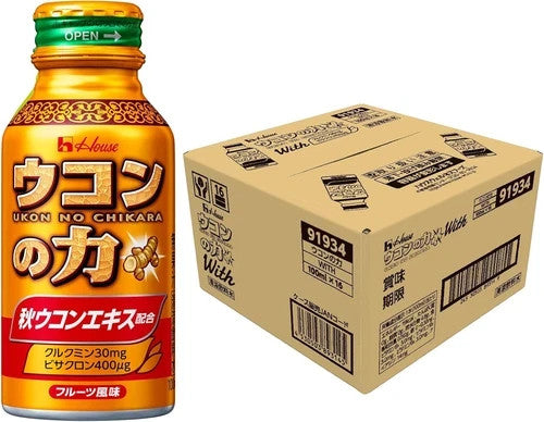 With The Power of Turmeric Ukon no Chikara Drink 100ml x 16 Bottles From Japan