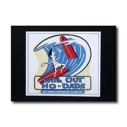 Hawaiian Poster Surfing Series “WIPE OUT HO-DADS”
