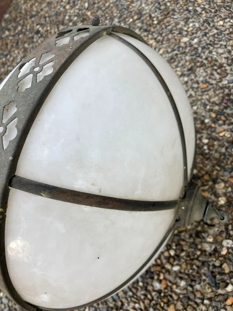 Retro Vintage Milky white / lampshade Sphere lampshade Copper