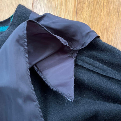 Mari Mura Black Turquoise Check Dress Wool Retro Mari Mura