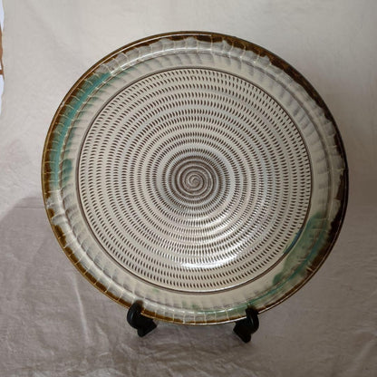 Koishiwara Ware Large Plate 34cm Japanese Pottery Traditional Artisan Craft