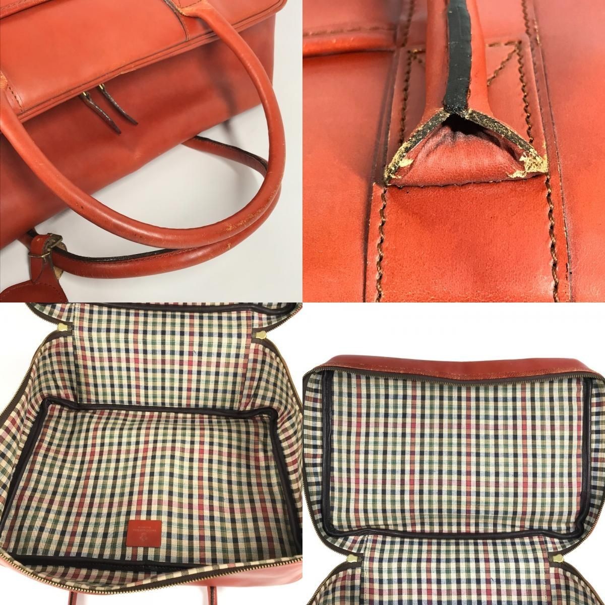 SWAINE ADENEY BRIGG Inside check Bag Travel Bag Hand Bag Travel Bag Duffle Bag
