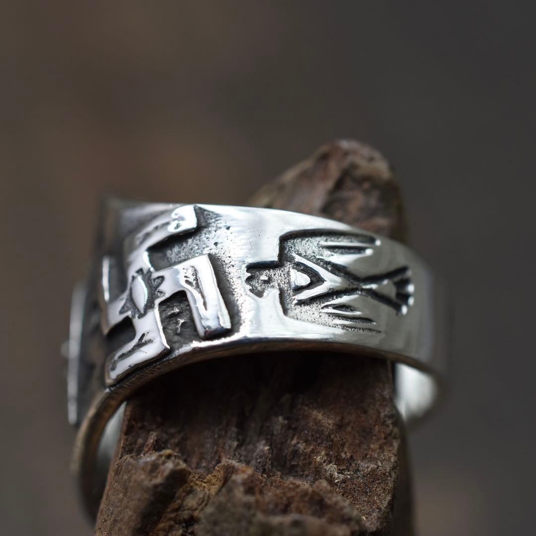Silver 925 Thunderbird Ring, Indian Jewelry