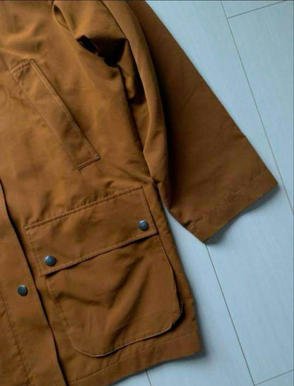 Burberrys Vintage Hunting Coat Men Size L Brown Nova Check Made in England EX