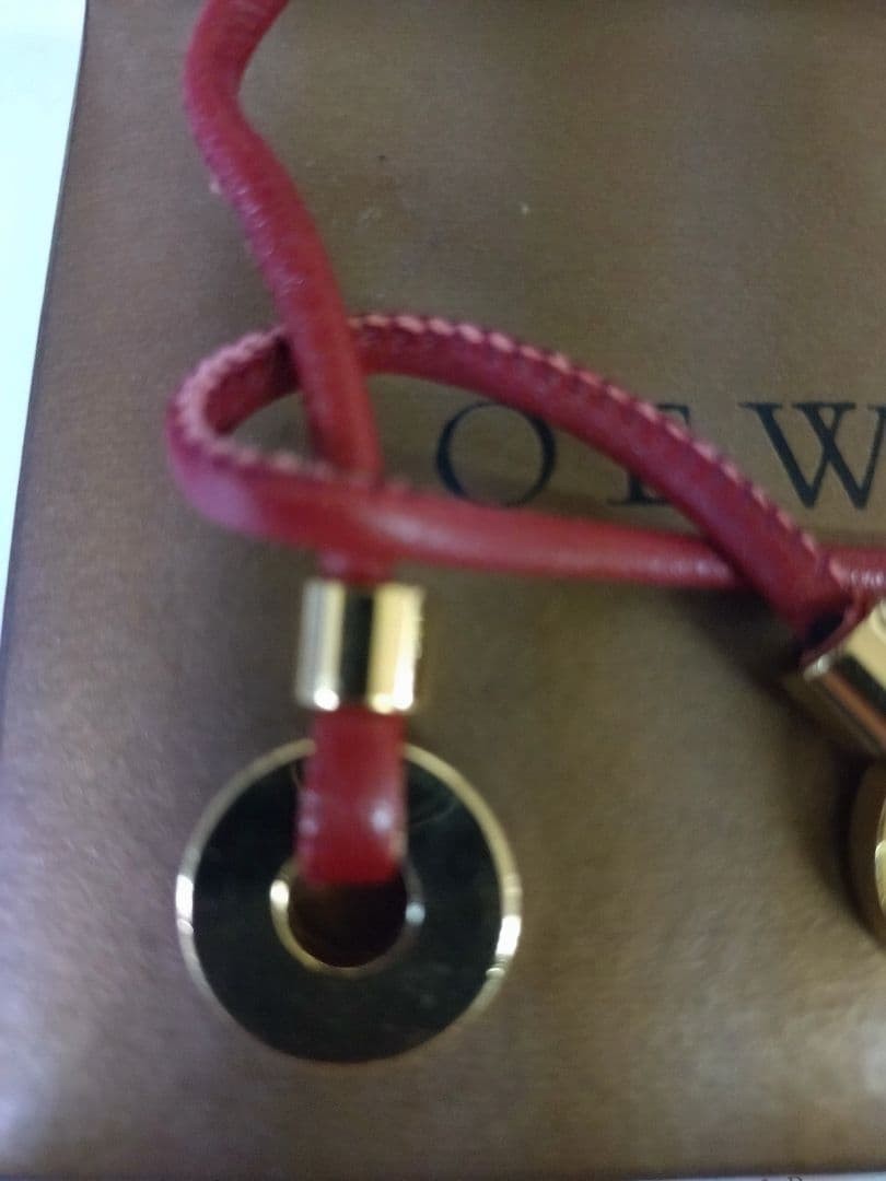 Loewe Women Accessory Red Leather Bracelet Limited Edition VHTF Elegant Style So