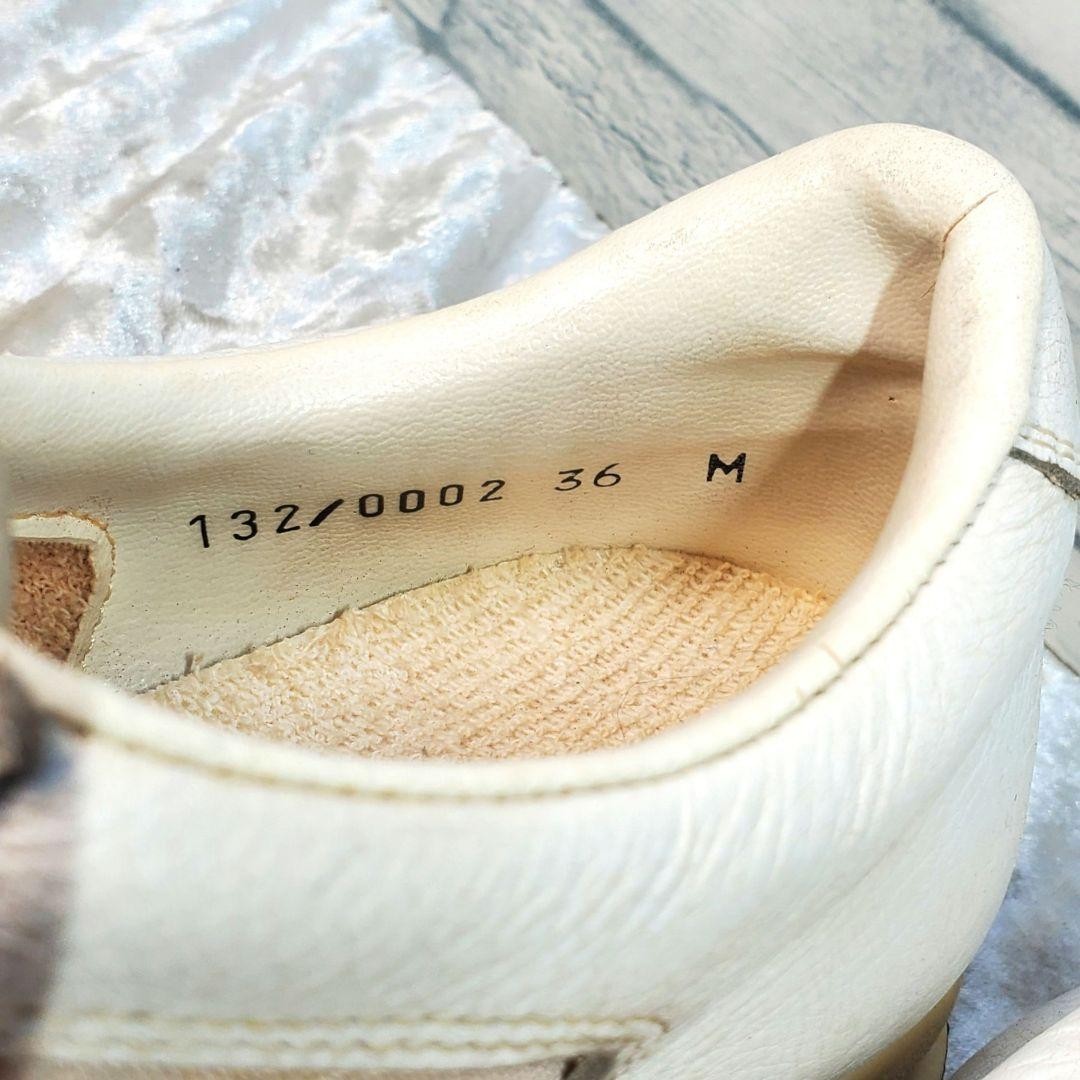 Rare GUCCI 23cm White Leather Sherry Line Low-Top Sneakers Vintage Italian Made