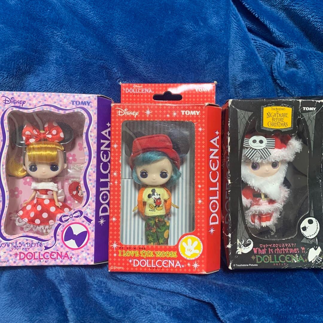 TAKARA TOMY Disney Dollcena Mickey MINNIE Waddy's Christmas jack Vintage RARE