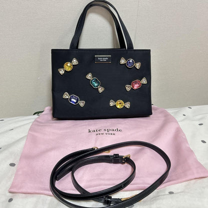 Kate Spade Candy Nylon Small Tote Embellished, Used, Excellent Condition