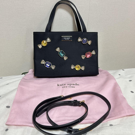 Kate Spade Candy Nylon Small Tote Embellished, Used, Excellent Condition