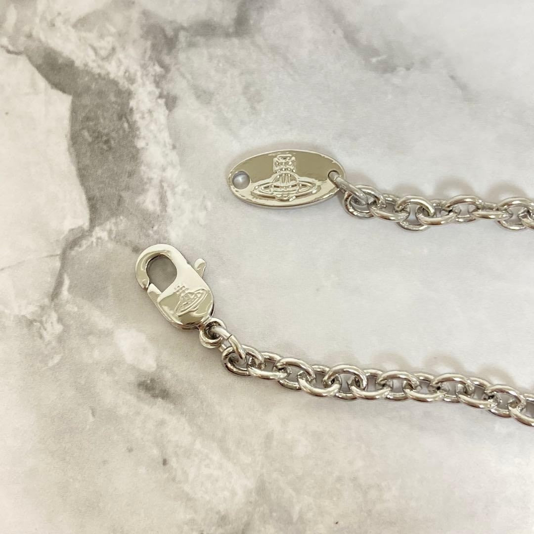 Vivienne Westwood Mayfair Orb Necklace Silver Large Top 4.2cm With Pouch