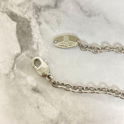Vivienne Westwood Mayfair Orb Necklace Silver Large Top 4.2cm With Pouch