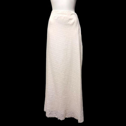 MARC LE BIHAN Maxi Skirt White Checkered Asymmetrical Design Size 1 From Japan