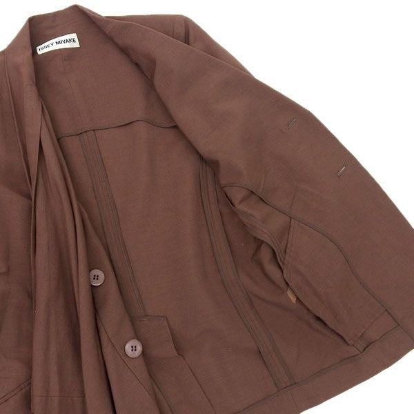 ISSEY MIYAKE 90s Archive Wool Suit Set Brown Japan M S Rare