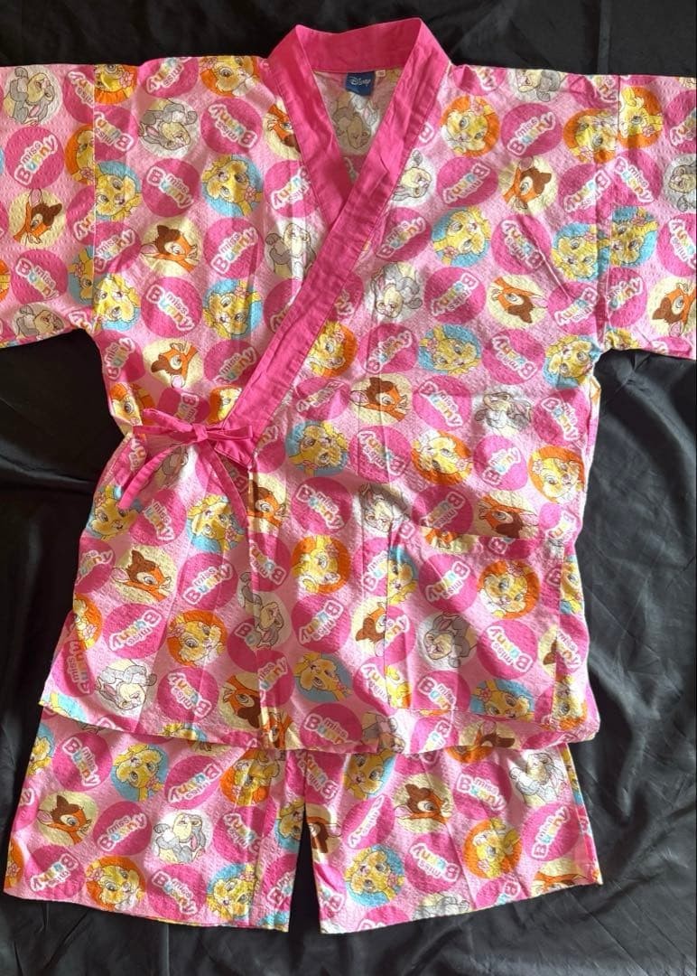 Disney Miss Bunny Yukata Free Size Kimono Good Condition from Japan Rare Cute