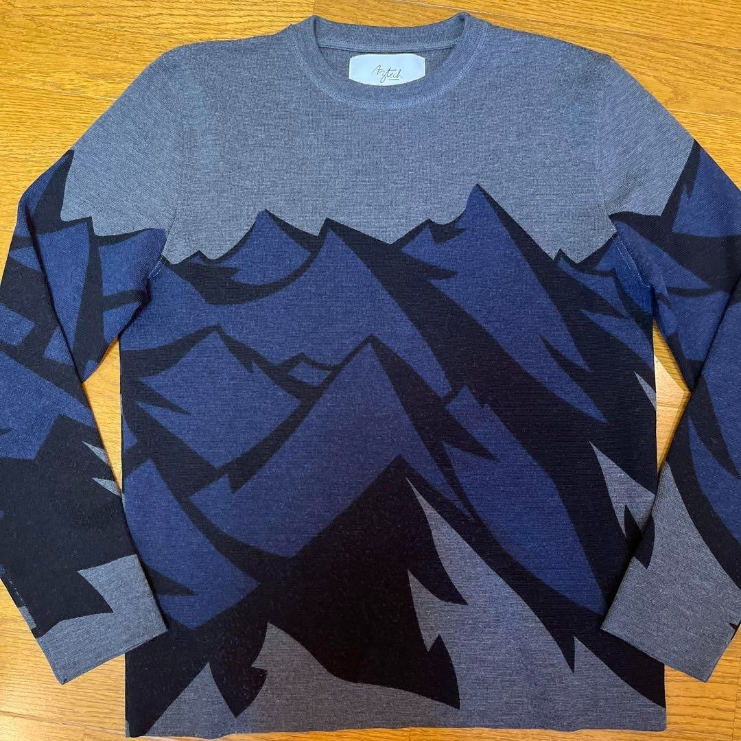 Aztech Mountain Knit Sweater Size L Width 54, length 67, shoulder width 48, USED