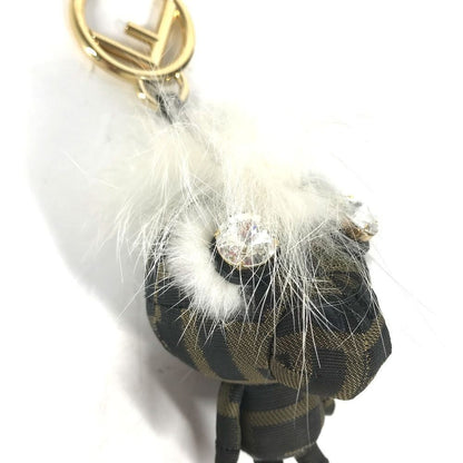 FENDI ZUCCA Logo Monster Space Monkey Key Holder Monkey Bag Charm