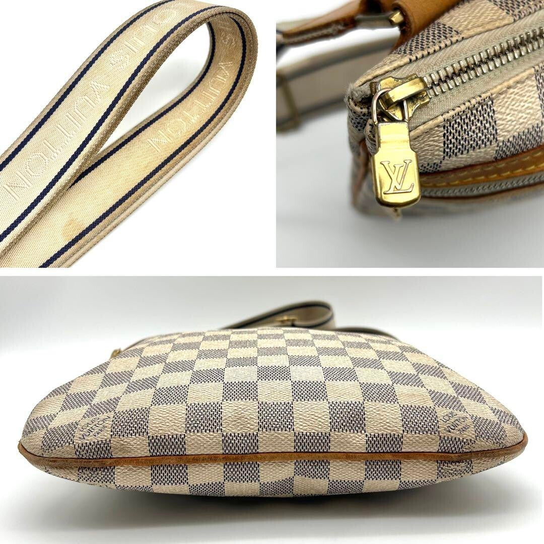 Auth LOUIS VUITTON Damier Azur Pochette Bosphore N51112 MI4097 Shoulder Bag