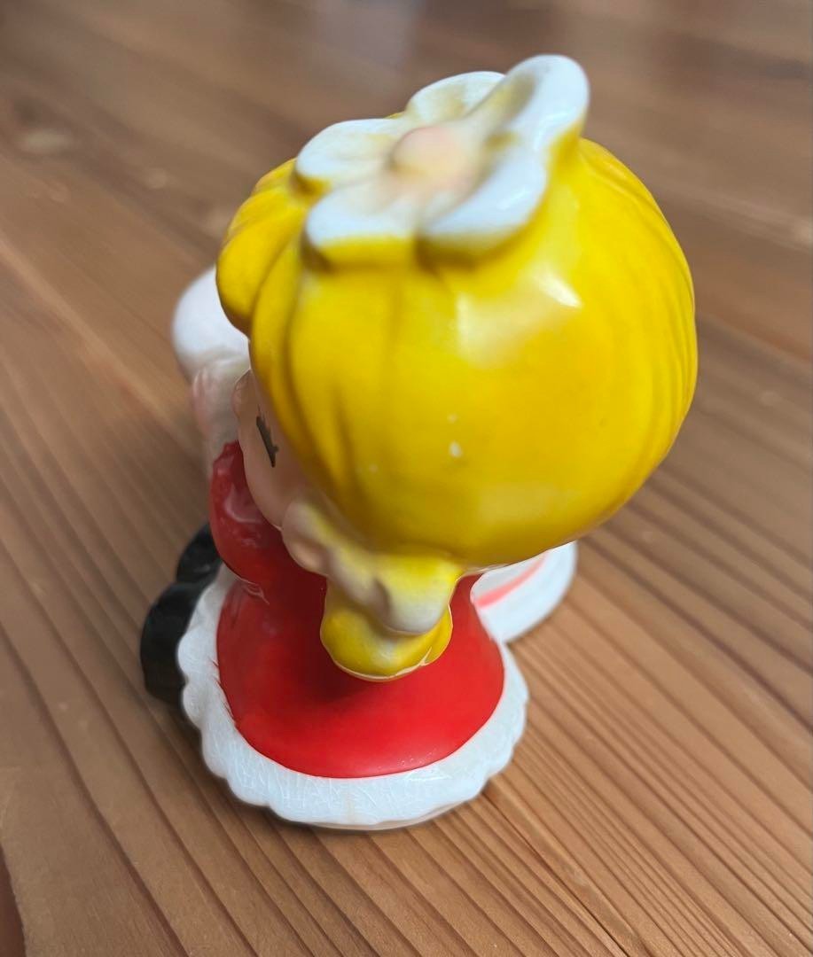 Kaneaki Showa Retro Ceramic Candle Holder with Girl Design