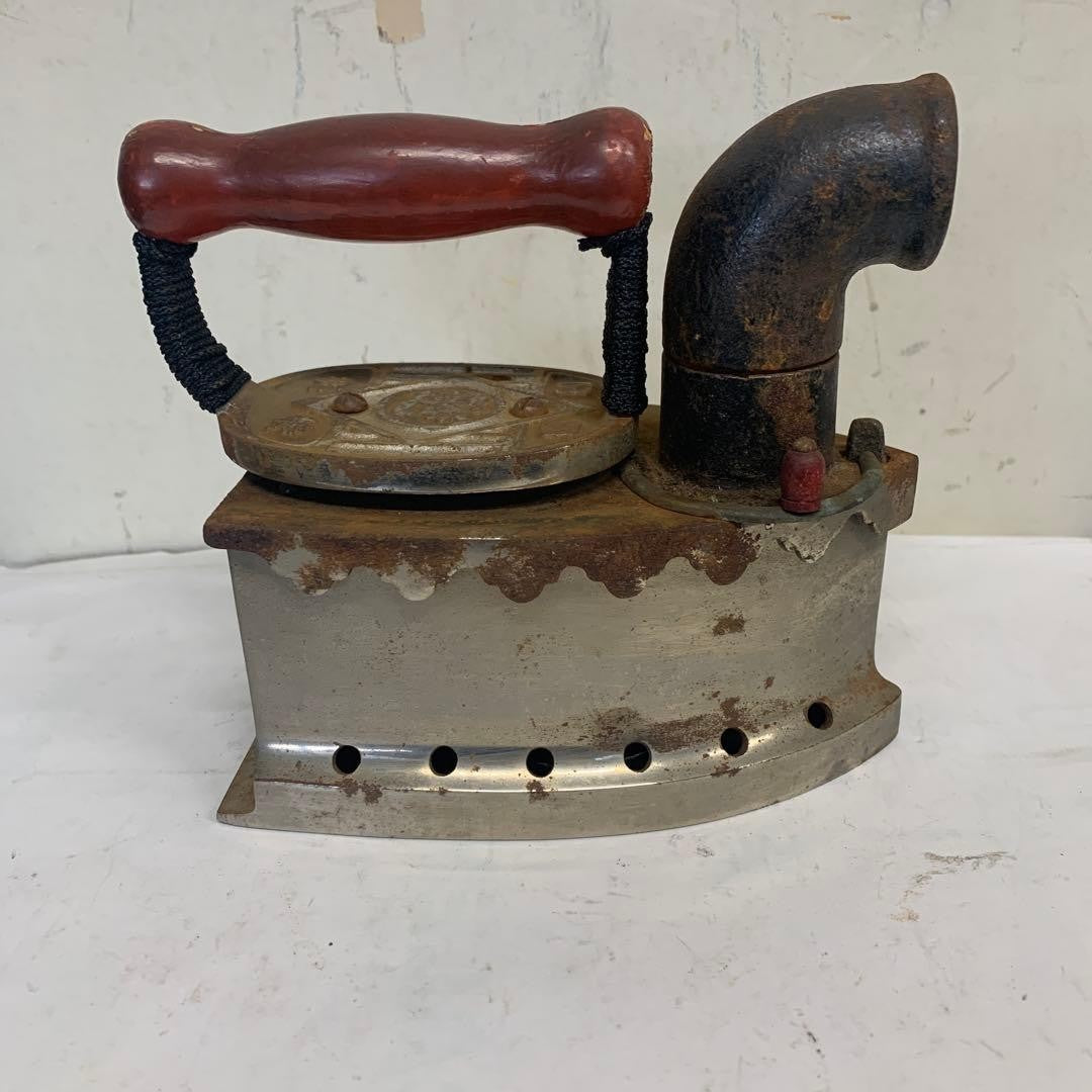 Rare Showa Retro Charcoal Iron Antique Art Collection with ironing board Japan