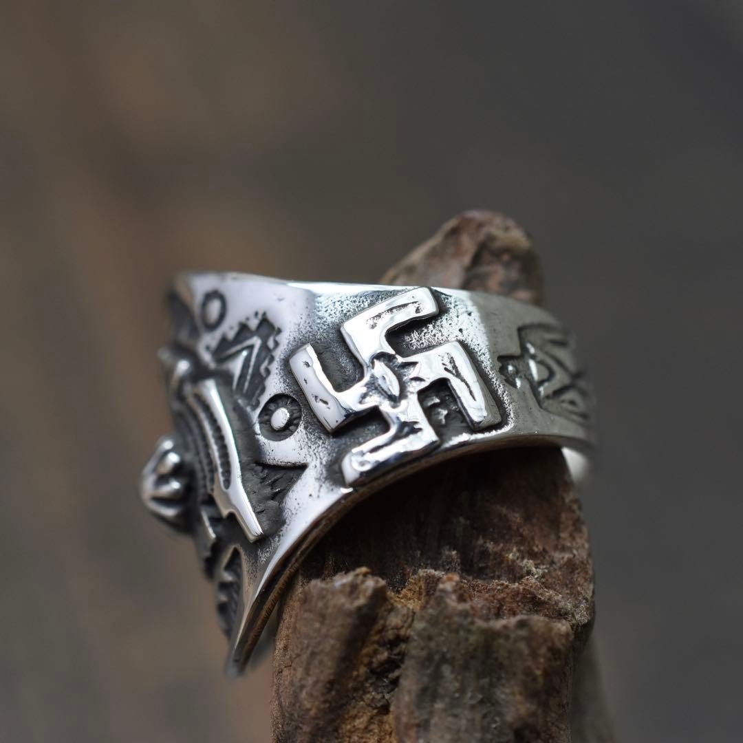 Silver 925 Thunderbird Ring, Indian Jewelry