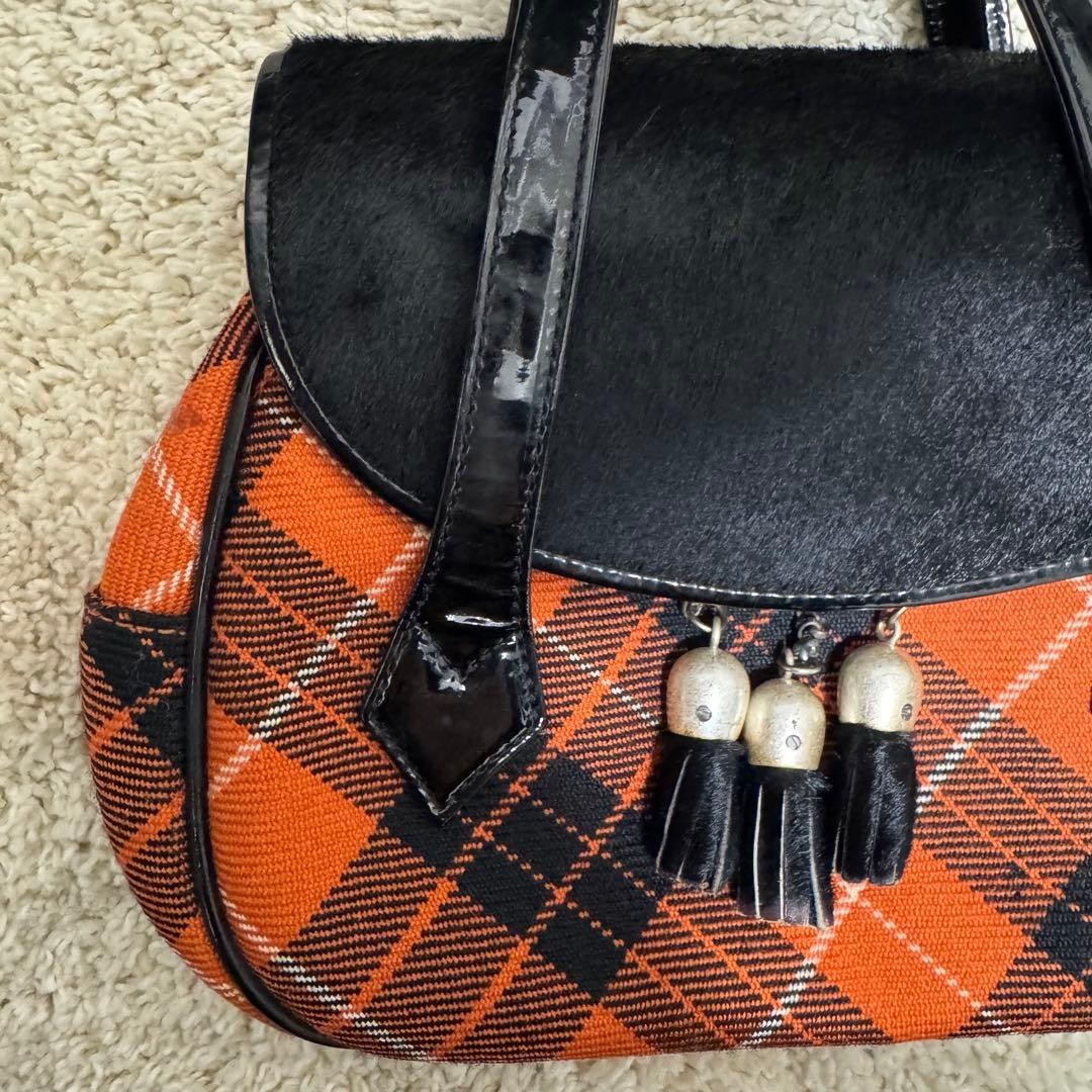 Vivienne Westwood Harako Vintage Rare Check Shoulder Bag 22cm JAPAN