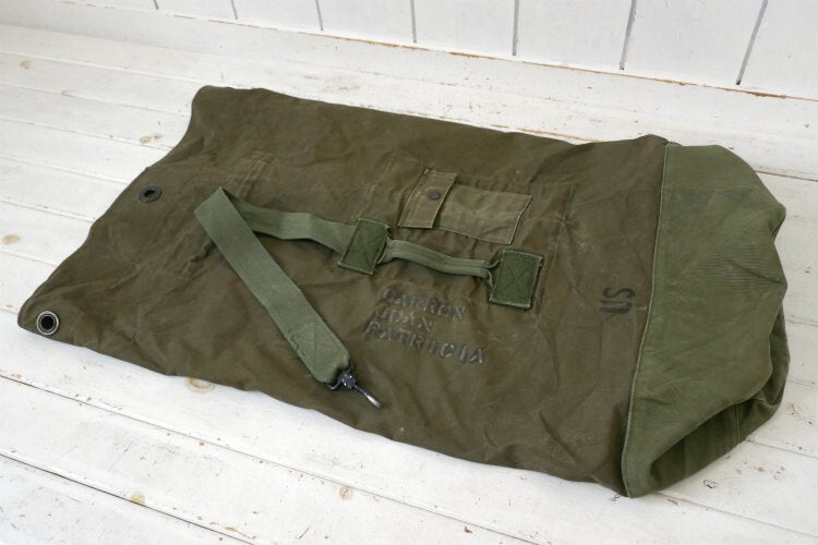 US Military Real 1975s EASTERN CANVAS PRODUCTS Stencil 70's Vintage Duffel Bag