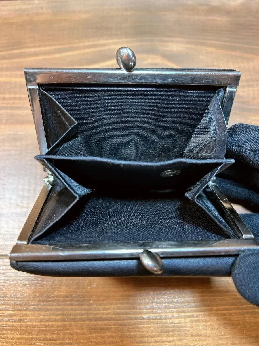 Jean Paul Gaultier Dragon Rare Black Leather Trifold Wallet Clasp Closure Men JP