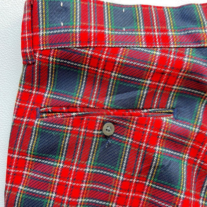 FARAH USA 60s-70s Red Tartan Flared Slacks Vintage Men's Pants L