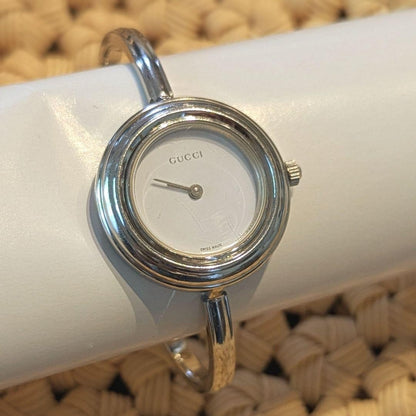 Gucci Change Bezel Watch Silver Bangle Vintage Rare w/11 Bezels (incl. Silver)